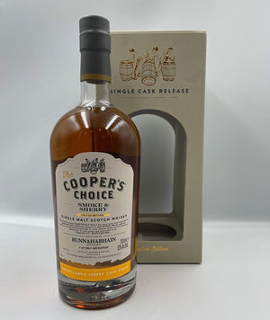Bunnahabhain NAS "Smoke & Sherry" Amontillado Finish Single Malt Scotch Whisky - The Cooper's Choice 700mL