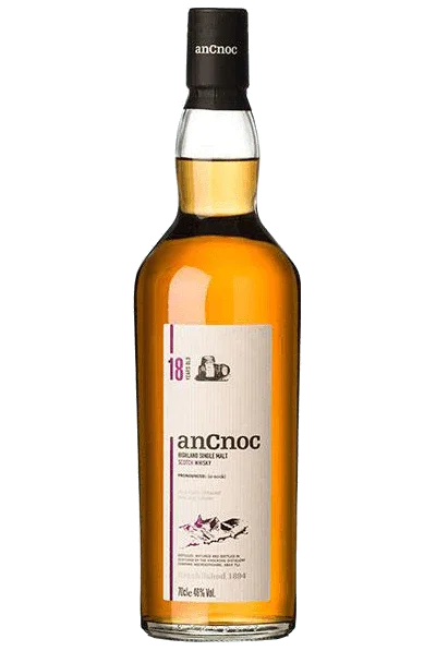 AnCnoc 18 year old single malt scotch whisky from knocdhu distillery