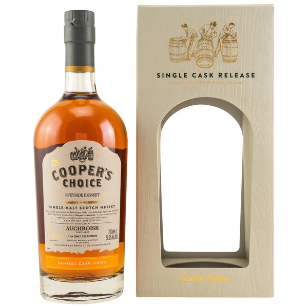 Auchroisk 6 year old 2011 Scotch Whisky Banyuls finish Speyside Dessert Coopers Choice