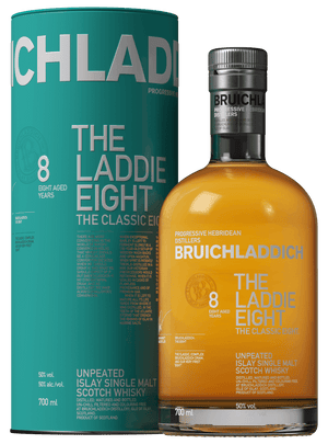 Bruichladdich the Laddie Eight 8 year old single malt scotch whisky 700ml in gift tube