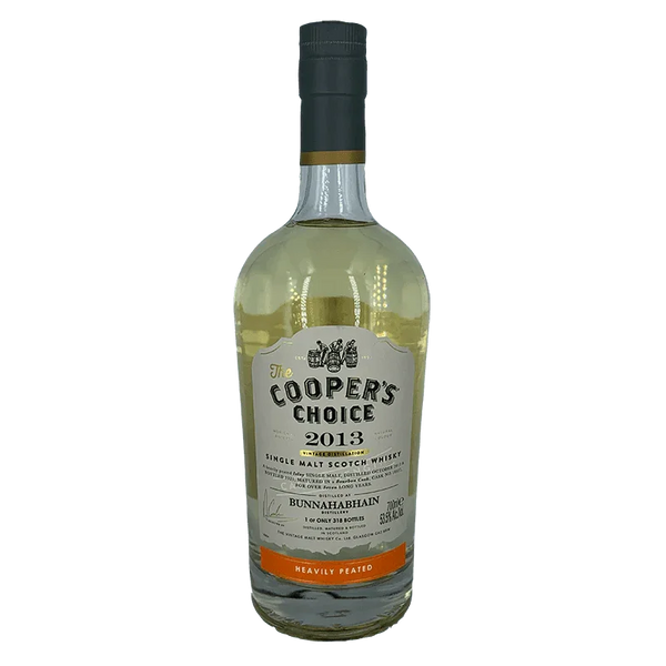 Bunnahabhain 7 year old 2013 heavily peated coopers choice single malt scotch whisky