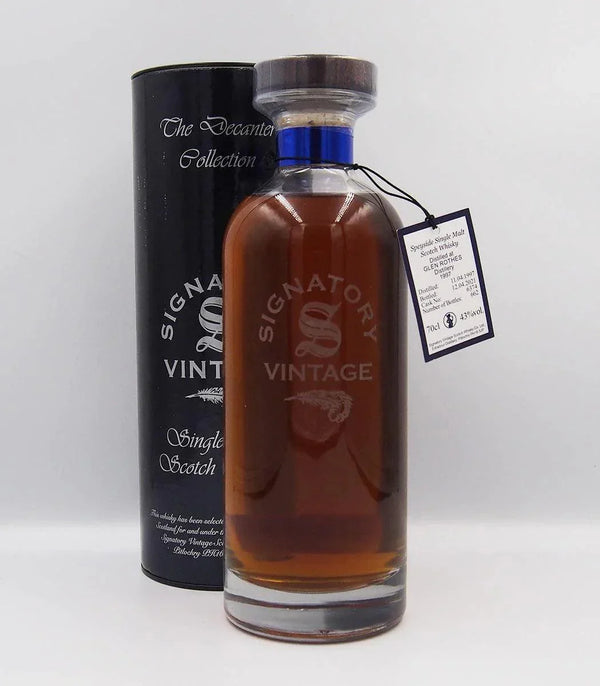 Glenrothes 24 Year Old 1997 single malt Scotch Whisky - Signatory Vintage Ibisco decanter (700mL)