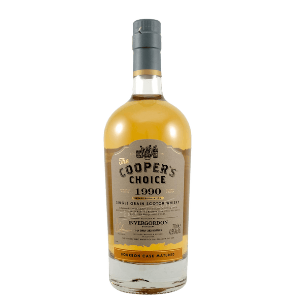Invergordon coopers choice 1990 30 year old single grain scotch whisky