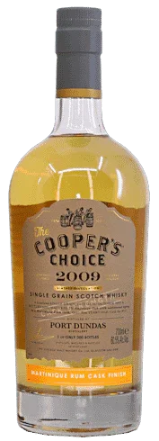 Cooper's Choice Port Dundas 2009 10 year old single grain scotch whisky martinique rum cask finish 700ml