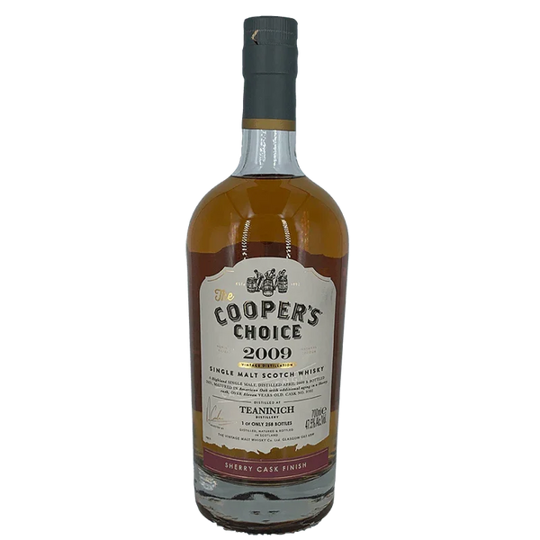 Teaninich 11 year old 2009 sherry cask finish single malt highland scotch whisky by Coopers Choice