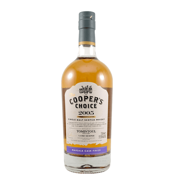 Tomintoul 15 year old 2005 coopers choice marsala cask finish single malt scotch whisky 700ml
