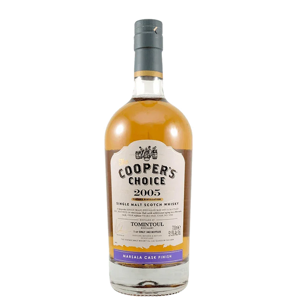 Tomintoul 15 year old 2005 coopers choice marsala cask finish single malt scotch whisky 700ml