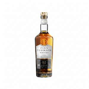 A bottle of Finn Thomson Whisky 12 Year Old Benriach Malt Scotch finished in Vin de Constance
