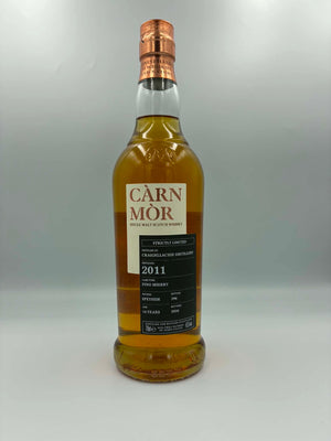 A bottle of Carn Mor Craigellachie 14YO ex-Fino cask scotch whisky