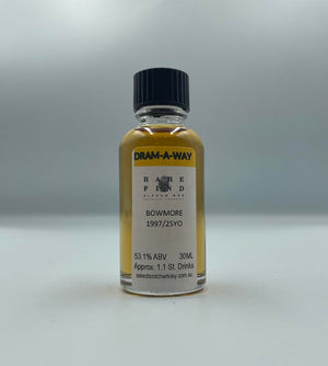 Dram-A-Way Bowmore 25YO 1997 Rare Find Scotch Whisky 30mL