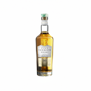 A bottle of Finn Thomson Whisky 50 Year Old Single Grain Scotch Whisky