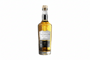 A bottle of Finn Thomson Whisky 12 Year Clynelish single malt Scotch whisky.