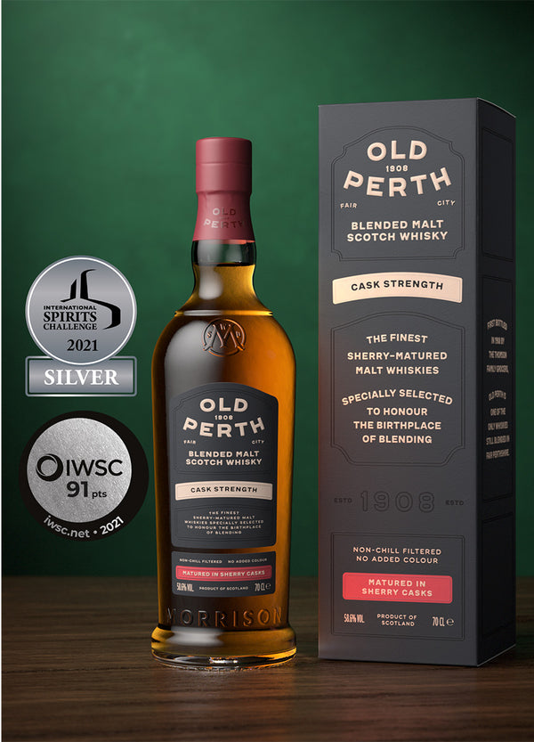 Old Perth Cask Strength with awards for web