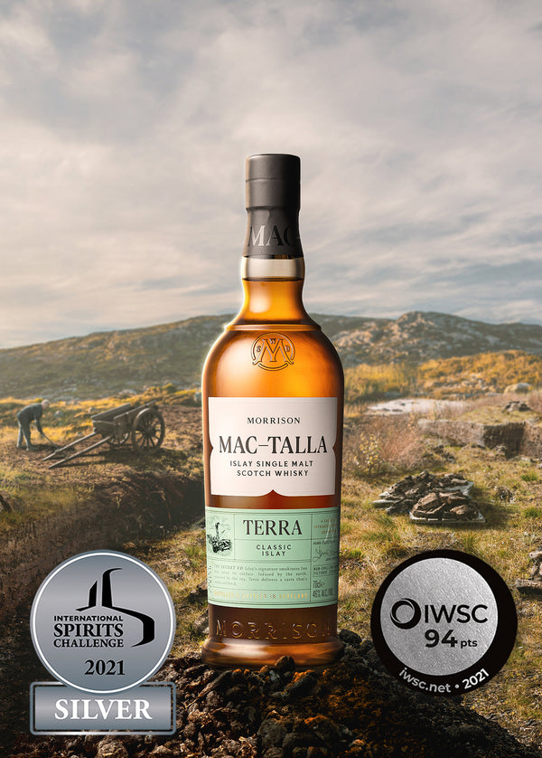 Mac-Talla Terra Islay Single Malt Scotch Whisky with medals