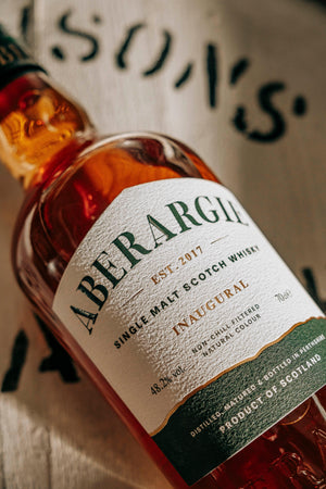 Aberargie Whisky bottle close up