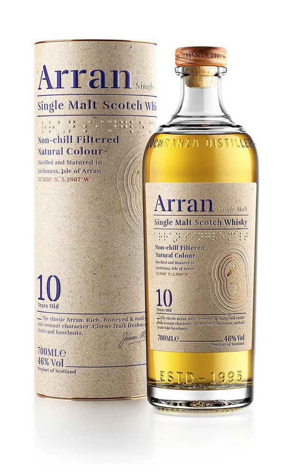 Arran 10 year old single malt Scotch Whisky 700mL