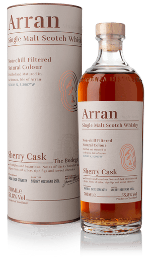 Arran Sherry Cask 'The Bodega' single malt scotch whisky in gift tube