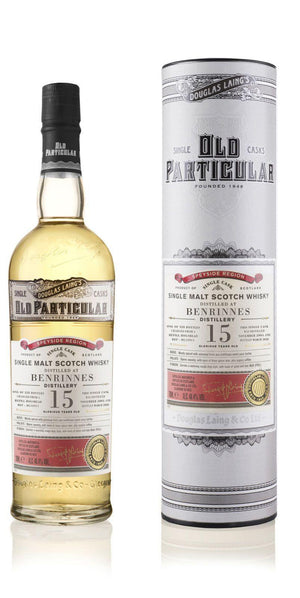 Benrinnes 15 year old single cask scotch whisky by old partiuclar and Douglas Laing and co