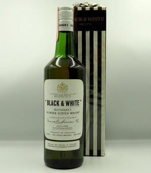 Black & White Buchanan's Blended Scotch Whisky 1960's US import 