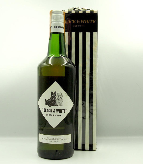 Black & White Buchanan's Blended Scotch Whisky 1960's US import  rear
