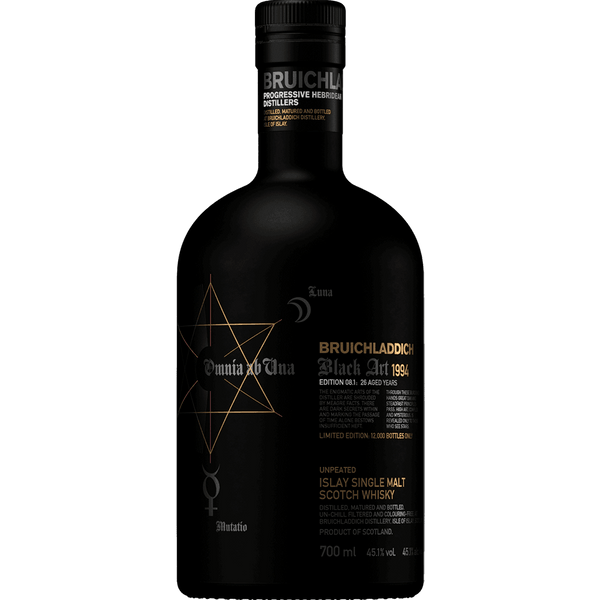 Bruichladdich Black Art 08.1 1994 26 year old single malt scotch whisky by Bruichladdich Islay distillery 700ml 45.1% ABV