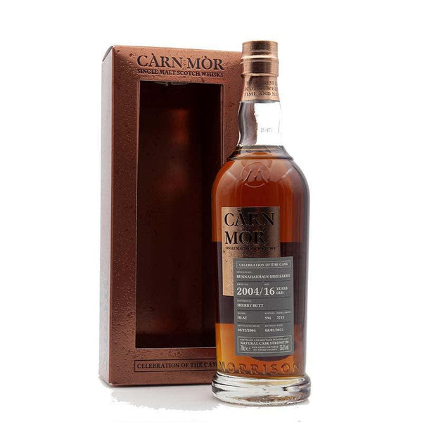 Bunnahabhain 16 year old 2005 Morrison Scotch Whisky Distillers Carn Mor Celebration of the Cask ex-sherry butt 3713 islay single cask scotch whisky.