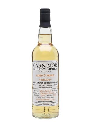 Glen Garioch 7 year old 2011 single malt scotch whisky by Carn Mor Strictly Limited 700ml