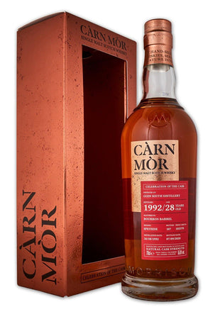 Carn Mor Celebration of the Cask Glen Keith 28 year old 1992 single cask malt scotch whisky with gift box