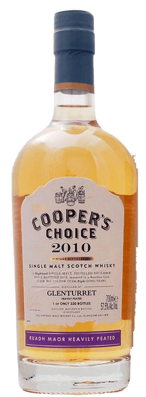 Coopers Choice Glenturret Ruadh Maor Heavily Peated 2010 9 year old single malt scotch whisky 700ml