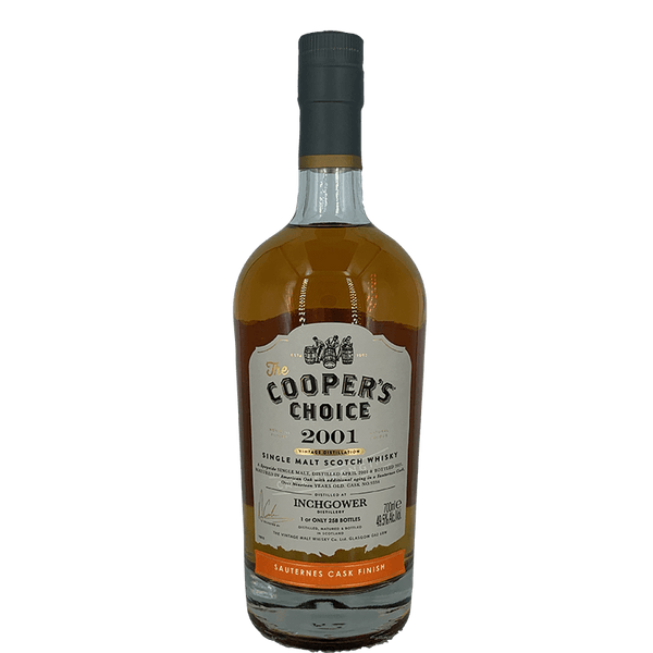Inchgower 2019 19 year old sauternes finish coopers choice single malt scotch whisky