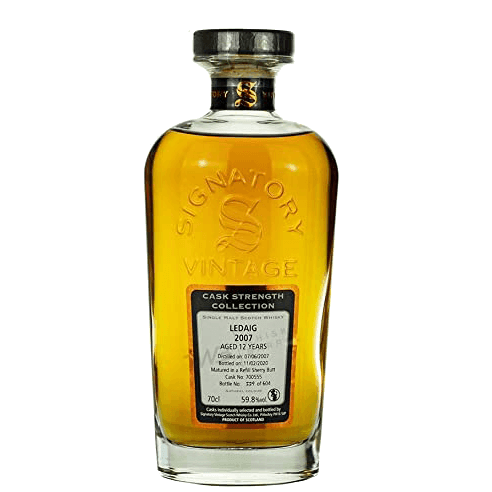 Ledaig 12 Year Old 2007 single malt scotch whisky by Signatory Vintage