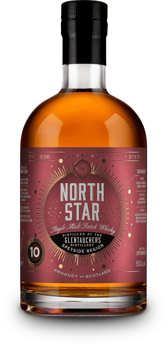 North Star Glentauchers 10 year old 2008 single cask malt scotch whisky