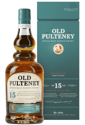 Old Pulteney 15 year old scotch whisky 700ml in gift box
