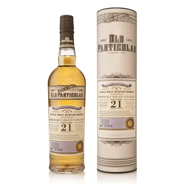 Probably Orkney's Finest 21 Year Old Douglas Laings Old Particular single cask scotch whisky