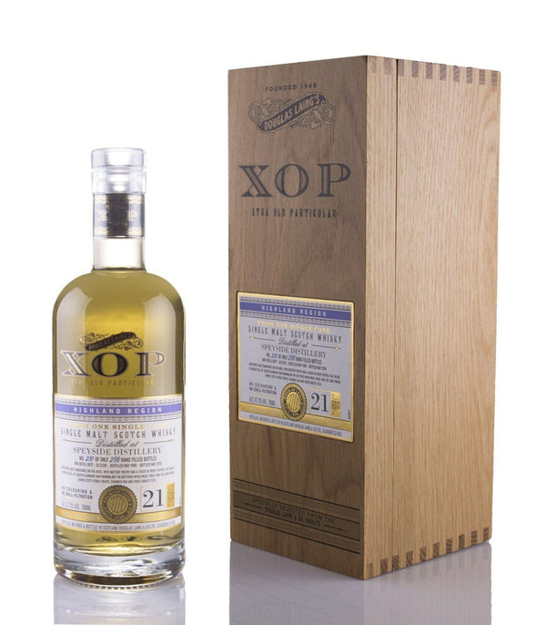 Speyside Distillery 21 year old 1998 single cask scotch whisky XOP by Douglas Laing 700ml in wooden gift box