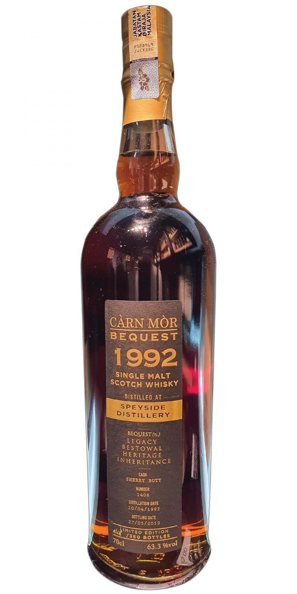 Speyside Distillery 27 year old 1992 Carn Mor Bequest Scotch Whisky