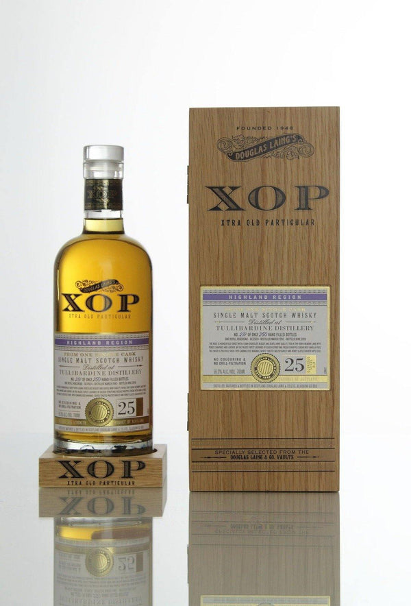 Tullibardine 25 year old 1993 xop single cask scotch whisky by douglas laing 700ml in gift box
